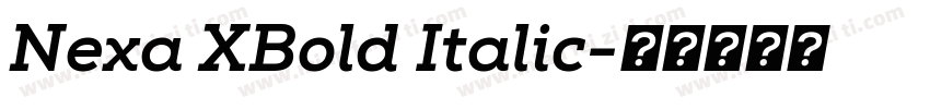 Nexa XBold Italic字体转换